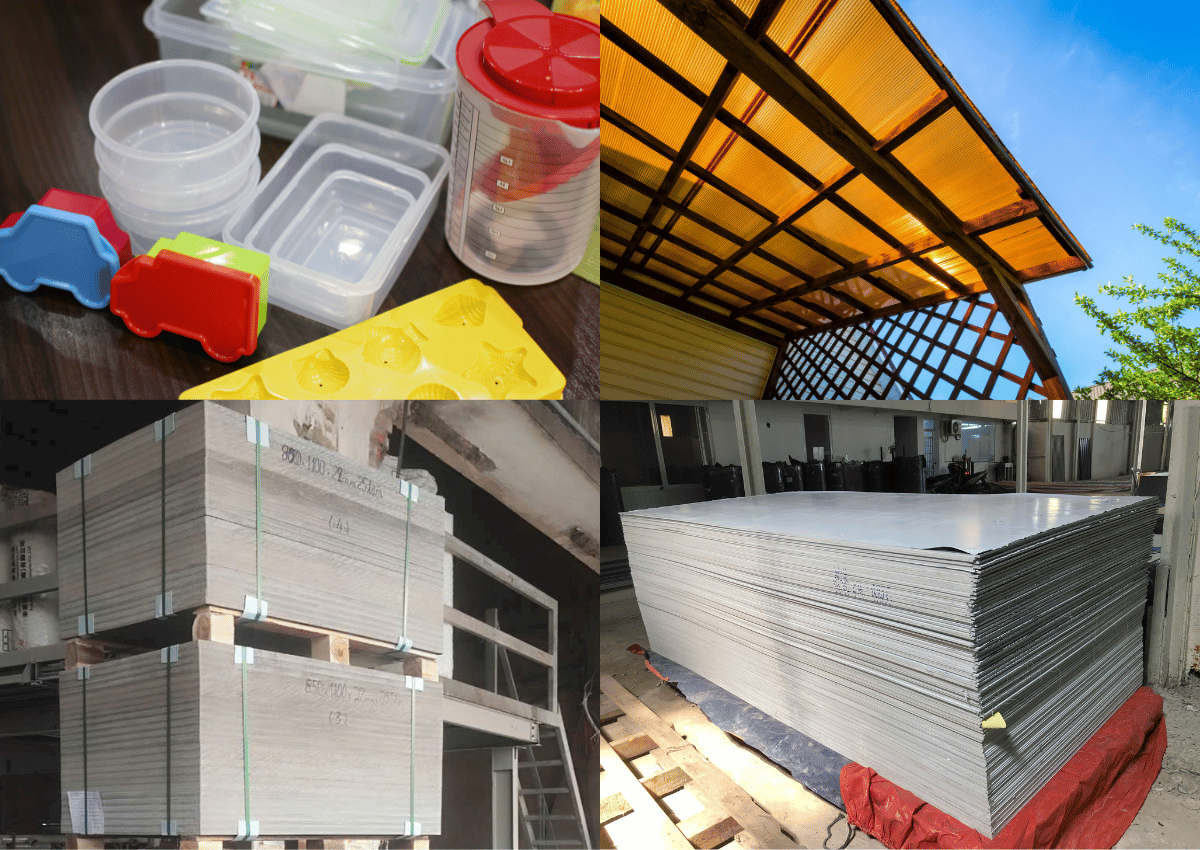 So sánh các tấm nhựa trong suốt cứng polycarbonate, PVC, acrylic - Tấm nhựa nào tốt nhất hiện nay? 4 Ứng dụng đa dạng của tấm nhựa trong suốt cứng