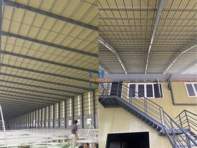 Nhựa kỹ thuật Phát Lộc PVC, PP, Polycarbonate, PVC ASA cho công nghiệp & xây dựng 2 Mái che vách ngăn nhà xưởng, trang trại sử dụng tôn nhựa PVC ASA của Phát Lộc