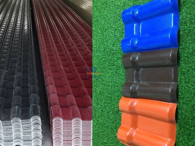Nhựa kỹ thuật Phát Lộc PVC, PP, Polycarbonate, PVC ASA cho công nghiệp & xây dựng 11 Ngói nhựa PVC ASA siêu bền đủ màu