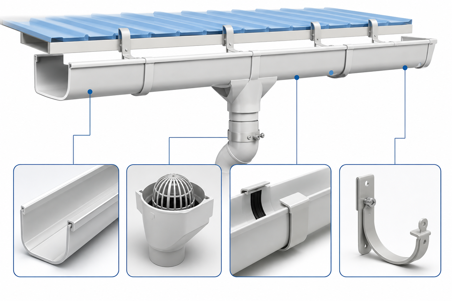 Cấu tạo chi tiết của giải pháp máng dẫn nước nhà máy bằng nhựa PVC