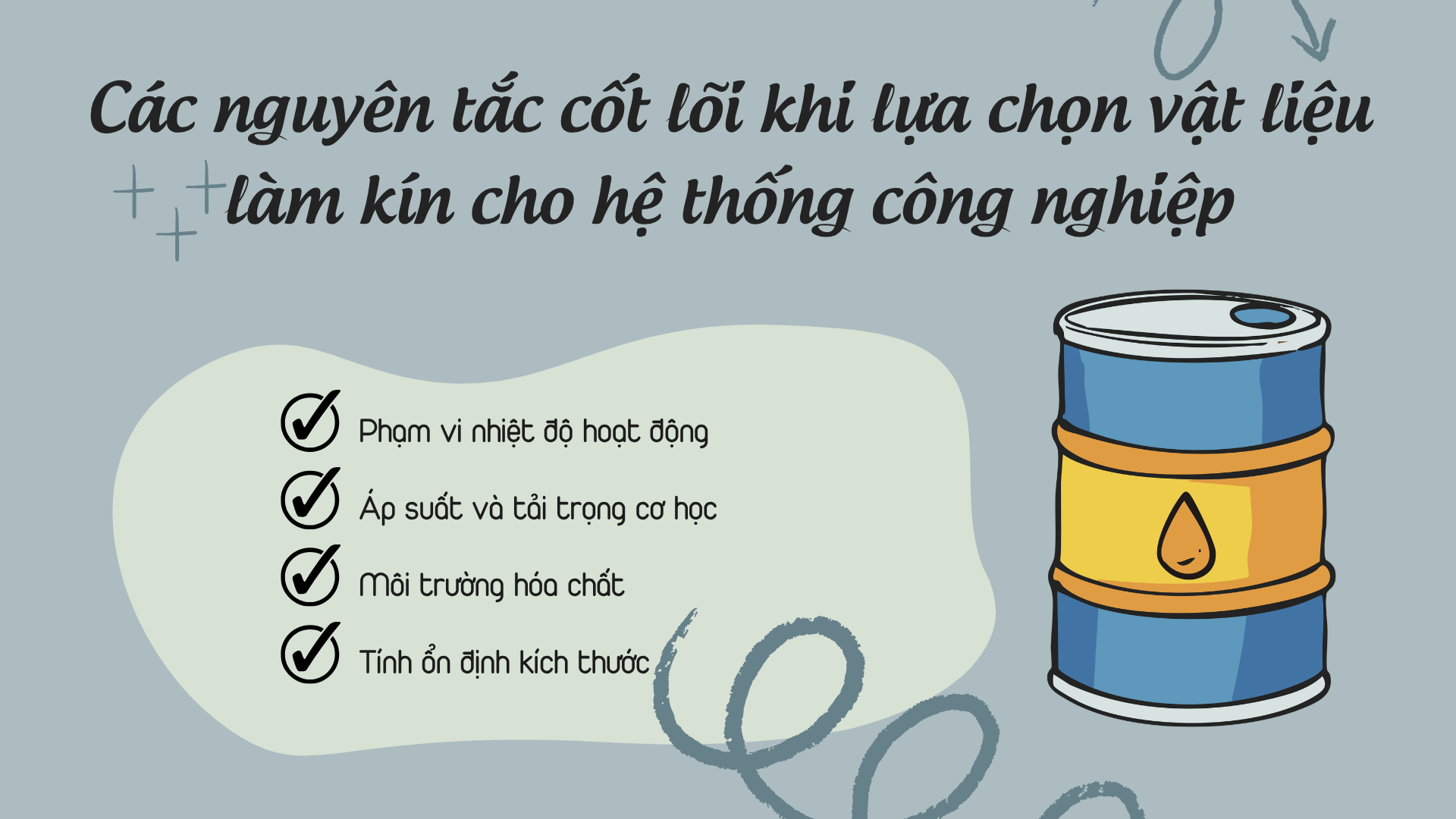 Cách chọn vật liệu nhựa chịu nhiệt cho gioăng phớt vòng đệm công nghiệp