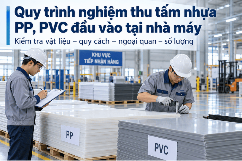 Quy trinh nghiem thu tam nhua PP PVC dau vao tai nha may